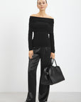 Dove off-shoulder Top - Sort