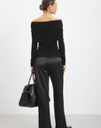 Dove off-shoulder Top - Sort