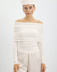 Dove off-shoulder Top - Creme