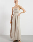 Vienne Hør Kjole - Beige