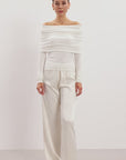 Dove off-shoulder Top - Creme