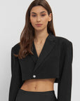 Berlin Cropped Blazer - Sort