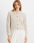 Sienna Cardigan - Stribet Beige