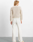 Sienna Cardigan - Stribet Beige