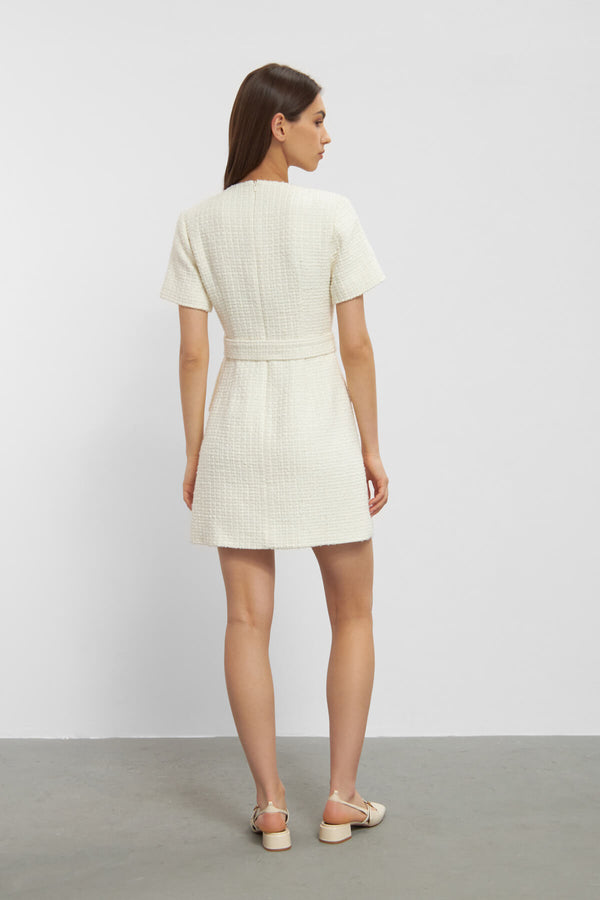 Taylor Boucle Dress - Off-White